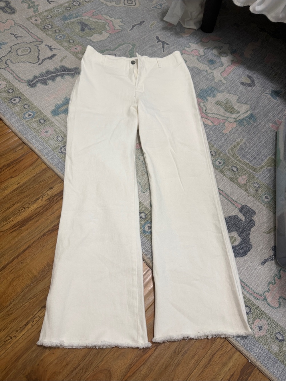 LA MIEL Cream Wide-Leg Jeans